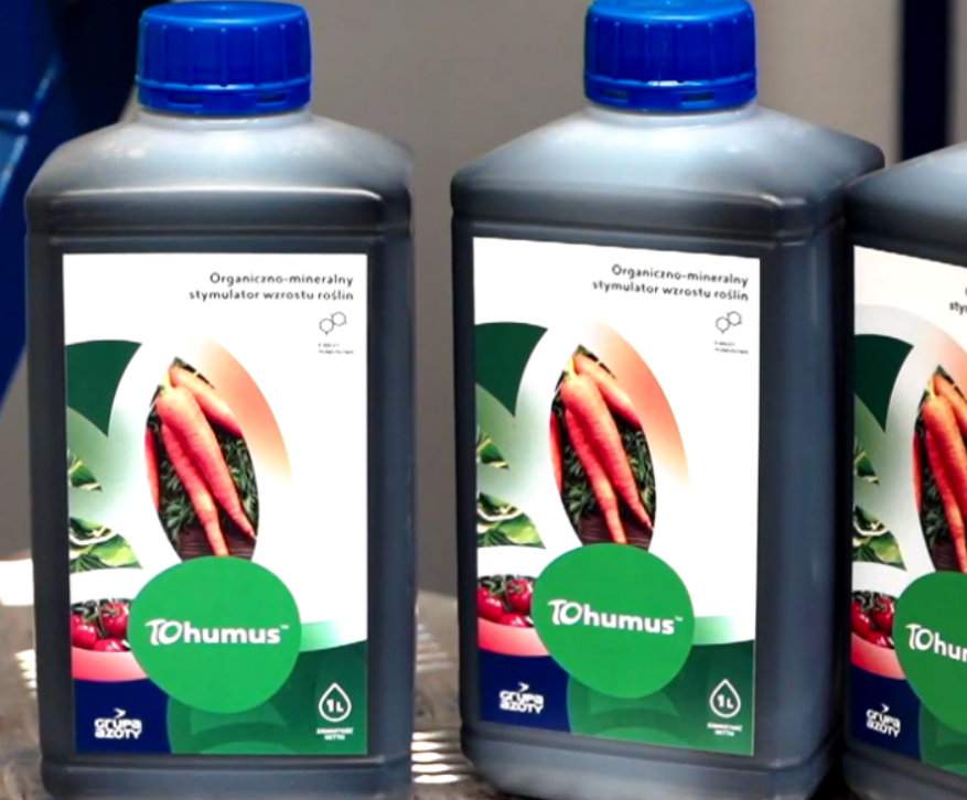 Pierwszym produktem schodzącym z linii kwasów humusowych jest organiczno-mineralny stymulator wzrostu roślin Tohumus