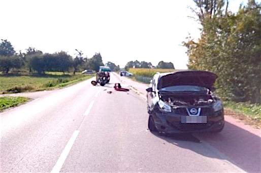 Hrubieszów: zderzenie ciągnika rolniczego z samochodem osobowym we wsi Prehoryłe