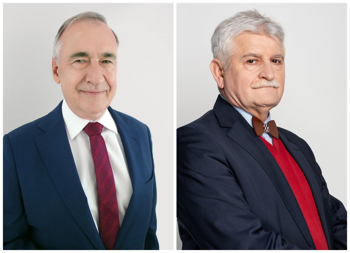 Od lewej: prof. IOR – PIB dr hab. Jacek Piszczek oraz prof. dr hab. Marek Mrówczyński