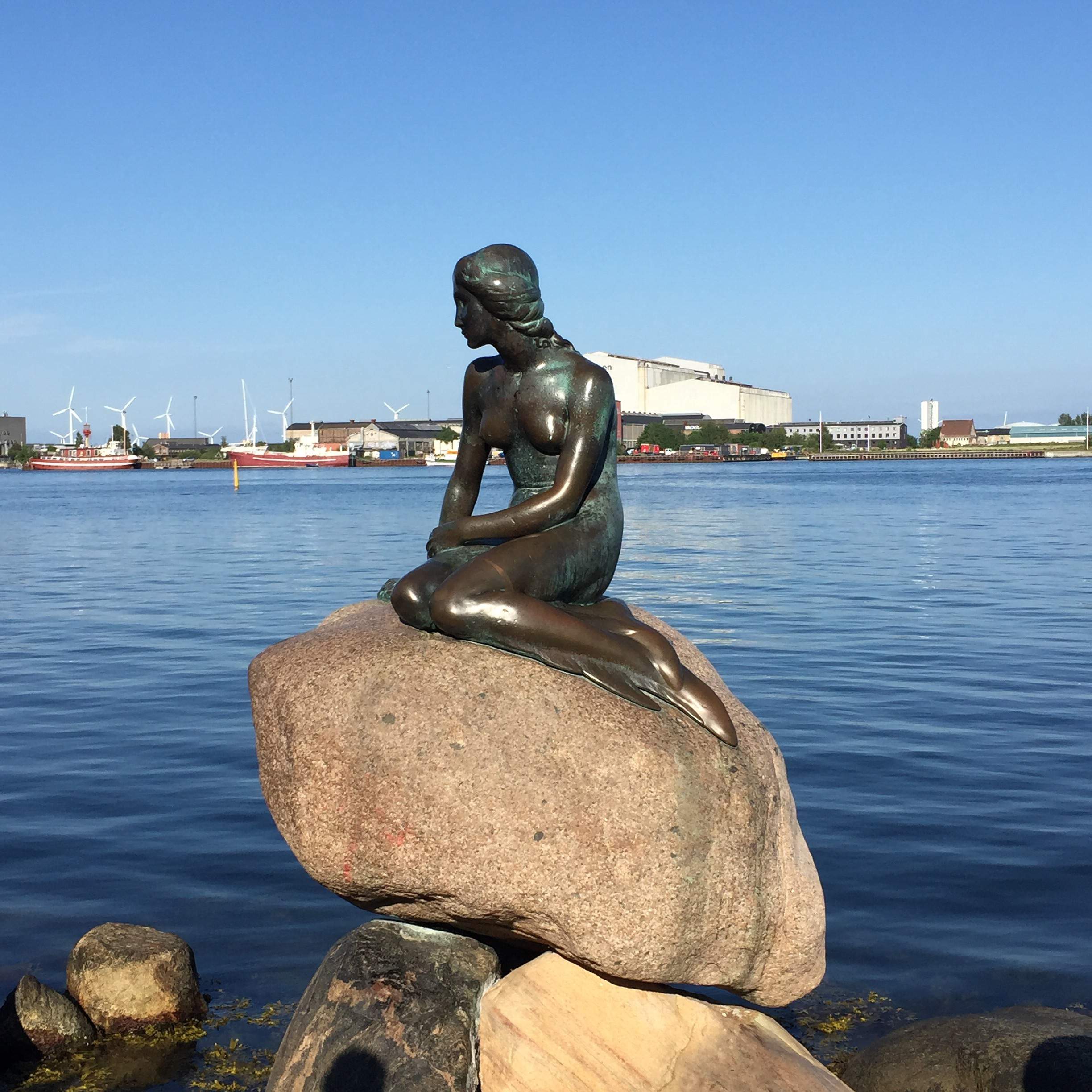 Autokarowe zwiedzanie miasta: symbol Kopenhagi – syrenka, fontanna Gefion, rezydencja królewska Amalienborg.