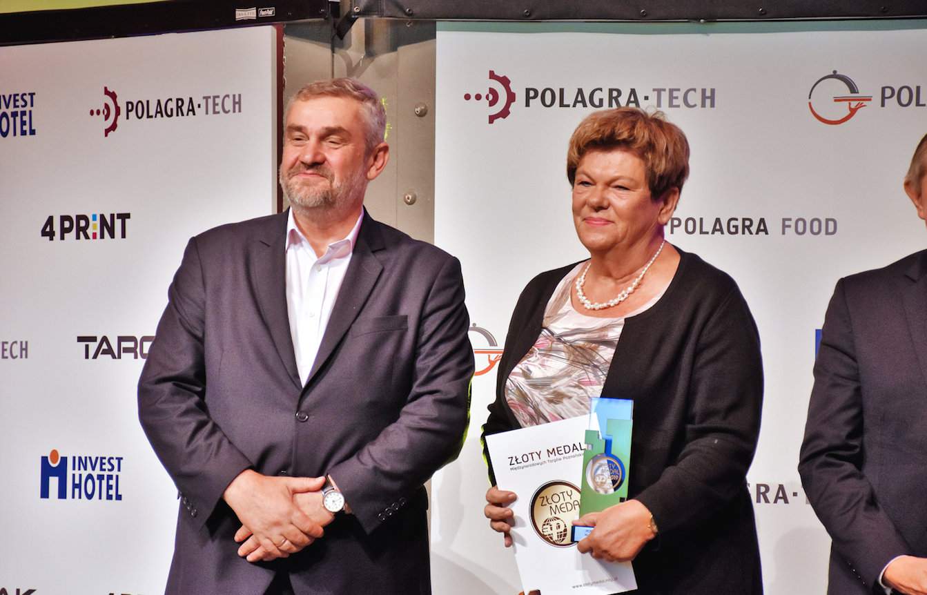 Maria Czwojdrak – prezes ŚSM „JANA” ze złotym medalem Polagra Food