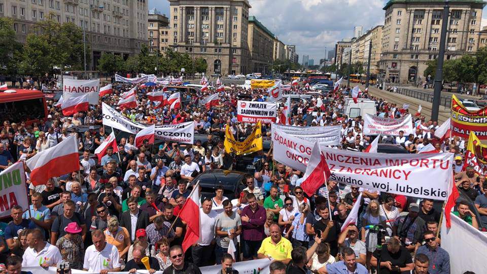 ponad 5 tys. rolników demonstrowało w Warszawie