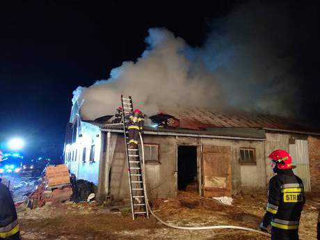 pożar stodoły Kowersk