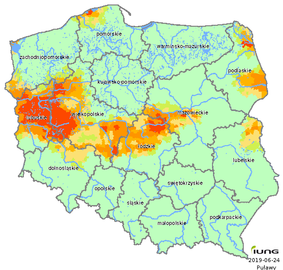 Zagrożenie suszą rolniczą w uprawach zbóż jarych występuje w niemal 80% gmin w woj. lubuskim i wielkopolskim