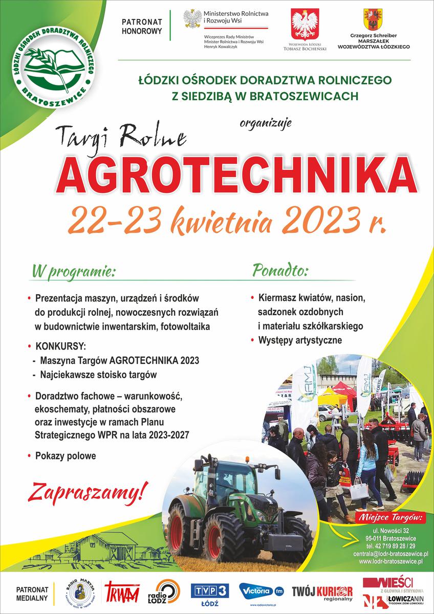 Targi Agrotechnika 2023 w Bratoszewicach