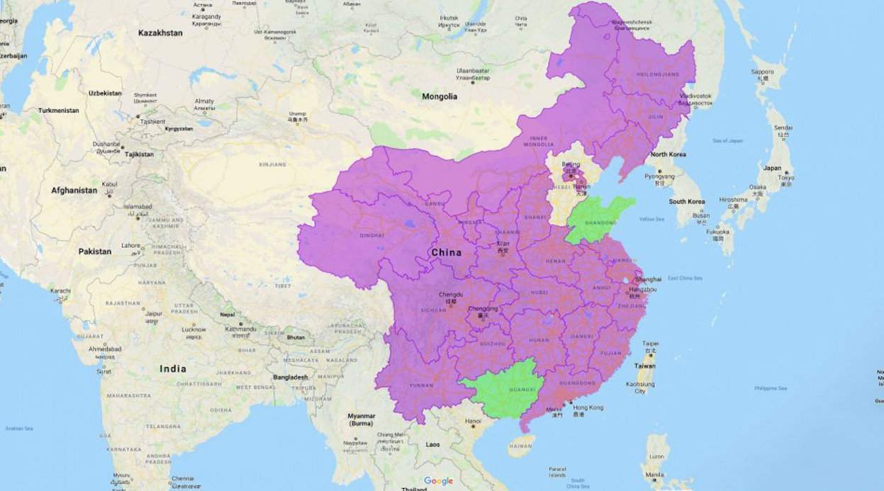 Większość Chin (27 regionów) jest dotknięta ASF
