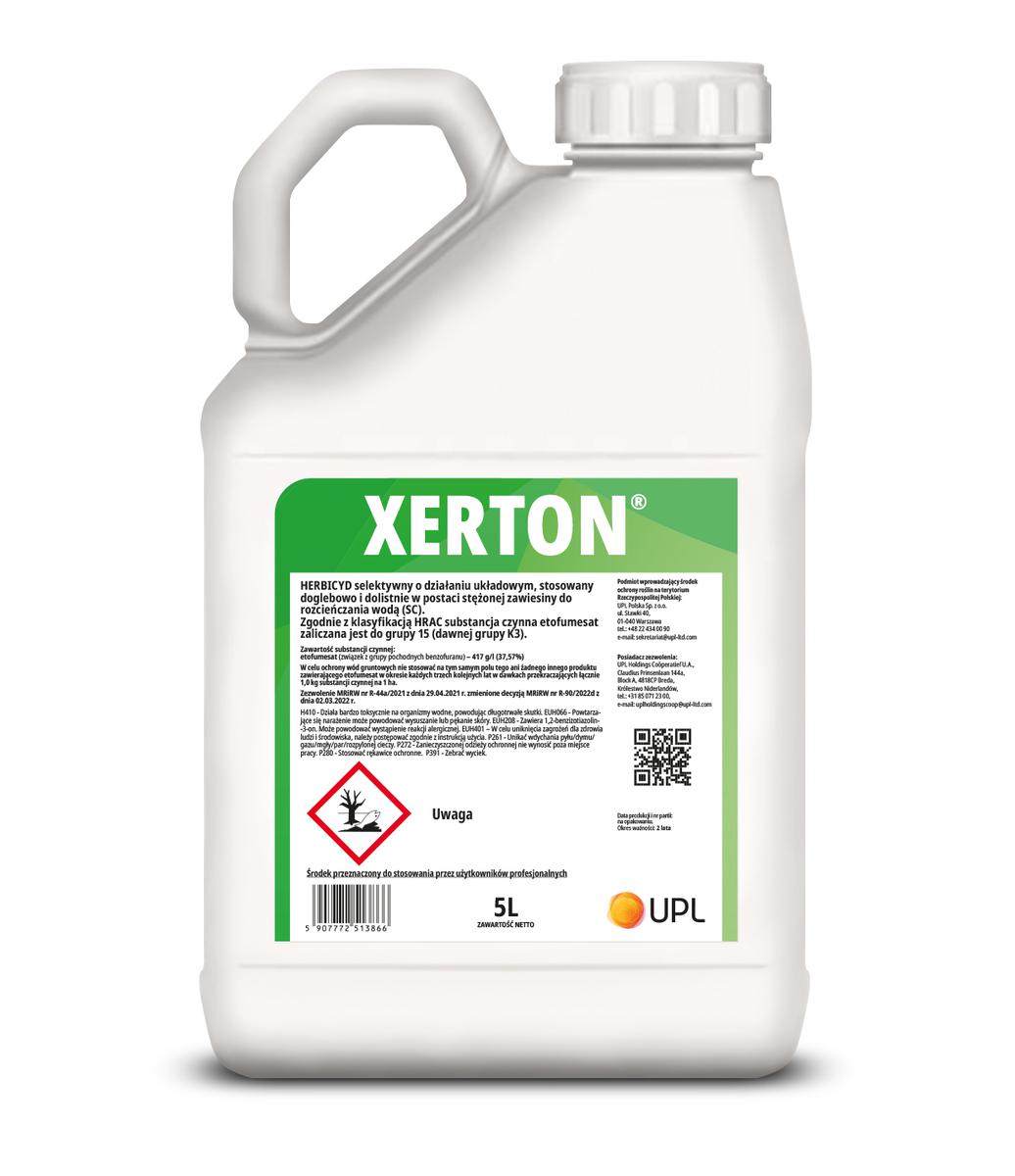 Herbicyd do zwalczania chwastów jednoliściennych w pszenicy - Xerton butleka 5 l