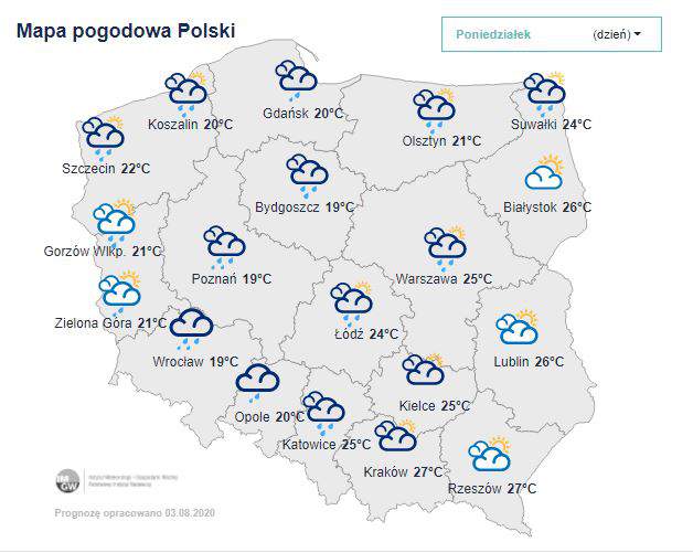 Znaczna różnica temperatur między regionami w Polsce